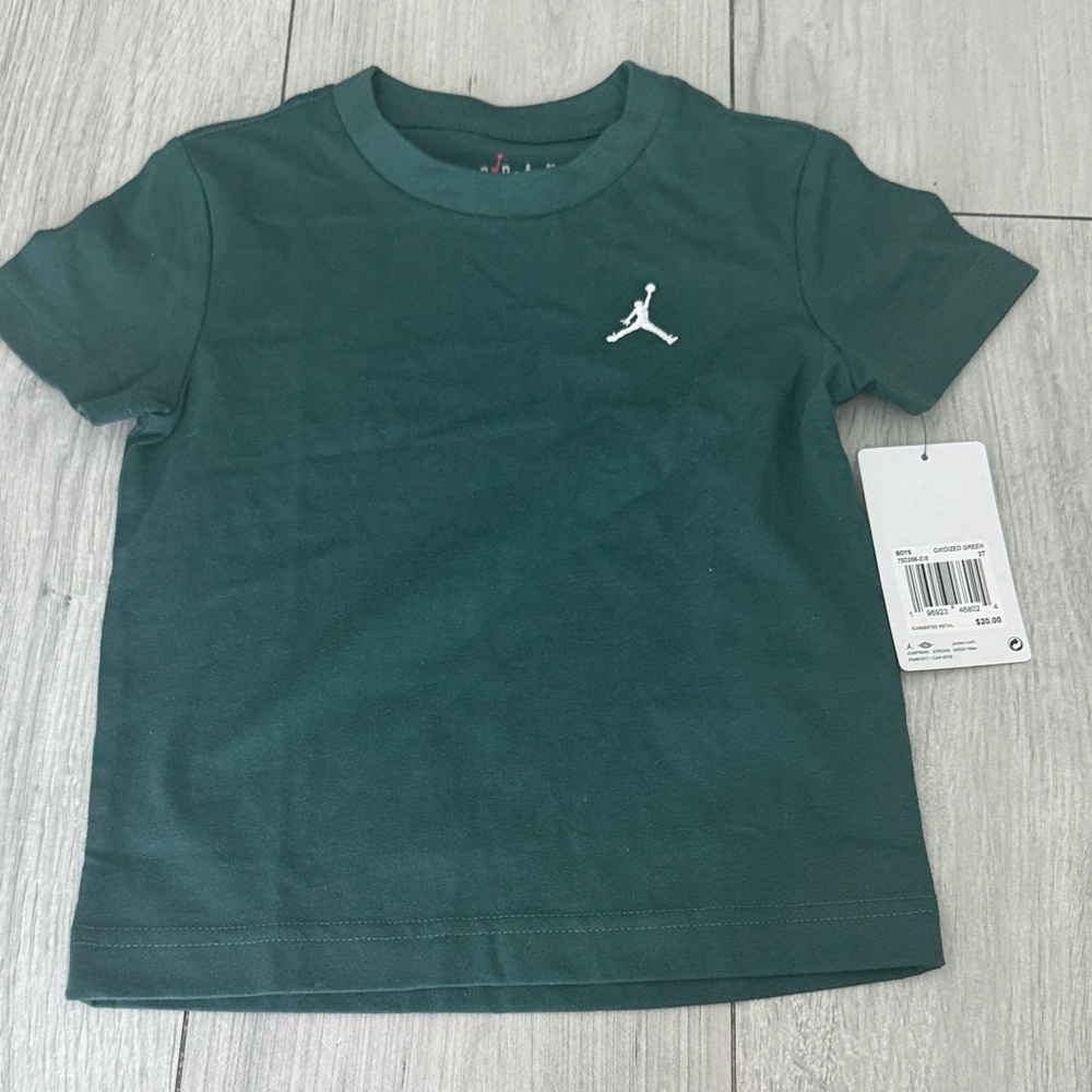 NWT Jordan Kids Dark Green Tee
